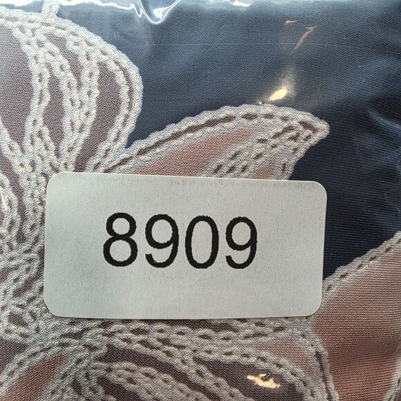 Womens SJS Floral Navy & Pink Sleeveless Midi Dress Polyester Stretch Size L - Picture 8 of 8